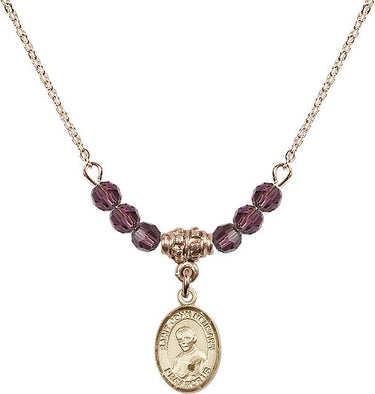 Saint John Neumann Birthstone Necklace | 1/2 inch | 4mm Beads