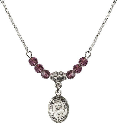Saint John Neumann Birthstone Necklace | 1/2 inch | 4mm Beads