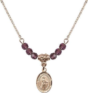 Saint Petronille Birthstone Necklace | 1/2 inch | 4mm Beads