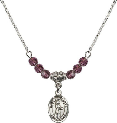 Saint Petronille Birthstone Necklace | 1/2 inch | 4mm Beads