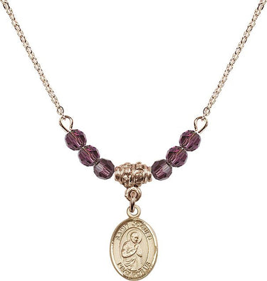 Saint Isaac Jogues Birthstone Necklace | 1/2 inch | 4mm Beads