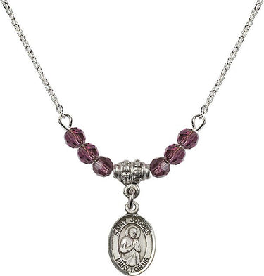 Saint Isaac Jogues Birthstone Necklace | 1/2 inch | 4mm Beads