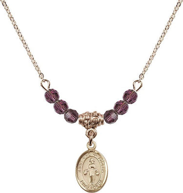 Saint Nino de Atocha Birthstone Necklace | 1/2 inch | 4mm Beads