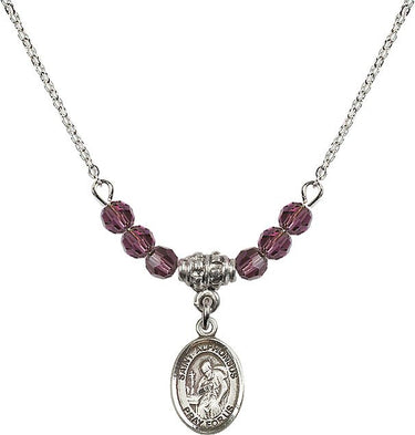 Saint Alphonsus Birthstone Necklace | 1/2 inch | 4mm Beads