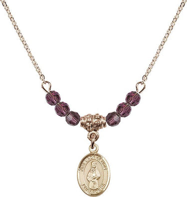 Our Lady of Hope Birthstone Necklace | 1/2 inch | 4mm Beads
