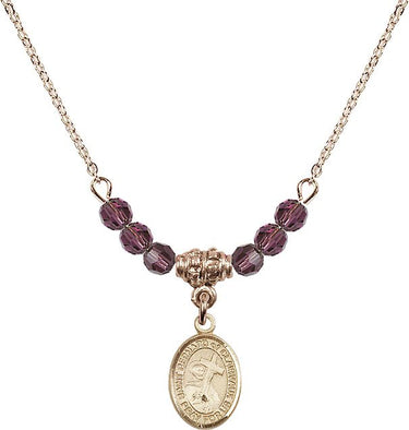 Saint Bernard of Clairvaux Birthstone Necklace | 1/2 inch | 4mm Beads