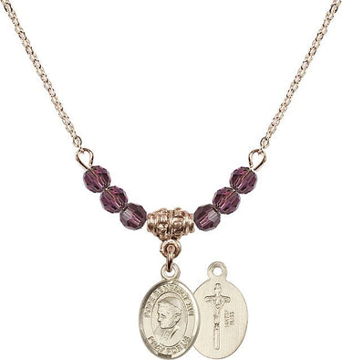 Pope Emeritace Benedict XVI Birthstone Necklace | 1/2 inch | 4mm Beads