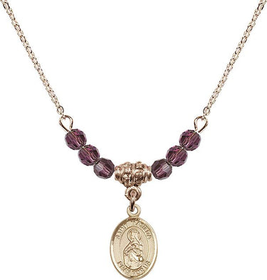 Saint Matilda Birthstone Necklace | 1/2 inch | 4mm Beads