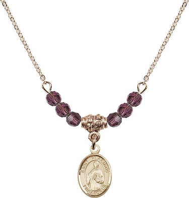 Saint Placidus Birthstone Necklace | 1/2 inch | 4mm Beads