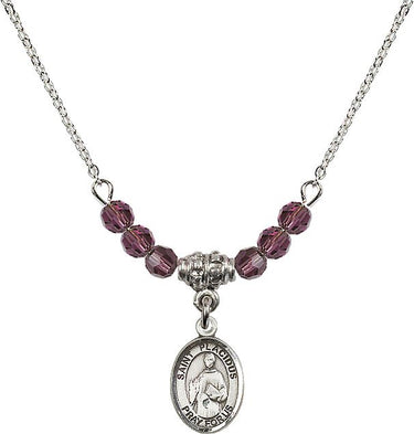 Saint Placidus Birthstone Necklace | 1/2 inch | 4mm Beads