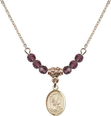 Saint Zita Birthstone Necklace | 1/2 inch | 4mm Beads