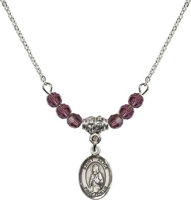 Saint Alice Birthstone Necklace | 1/2 inch | 4mm Beads
