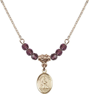 Saint Rachel Birthstone Necklace | 1/2 inch | 4mm Beads