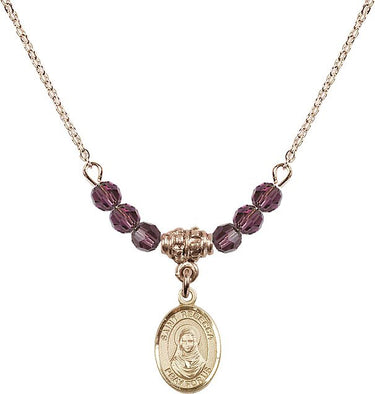 Saint Rebecca Birthstone Necklace | 1/2 inch | 4mm Beads