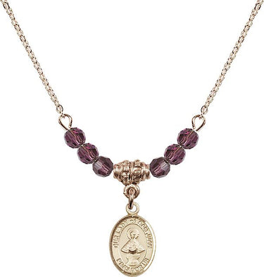 Our Lady of San Juan Birthstone Necklace | 1/2 inch | 4mm Beads