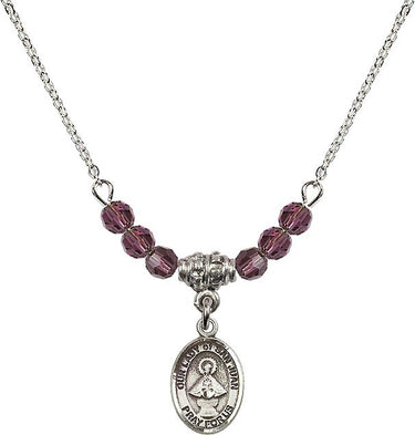 Our Lady of San Juan Birthstone Necklace | 1/2 inch | 4mm Beads