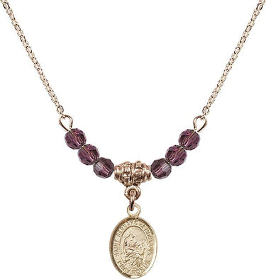 Saint Bernard of Montjoux Birthstone Necklace | 1/2 inch