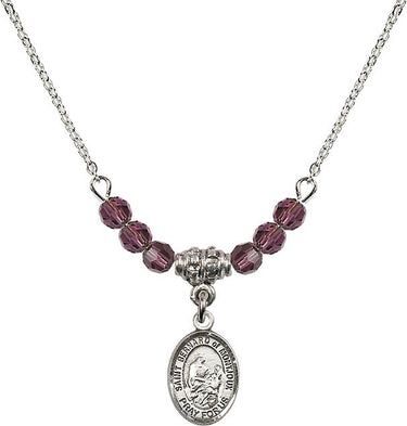 Saint Bernard of Montjoux Birthstone Necklace | 1/2 inch