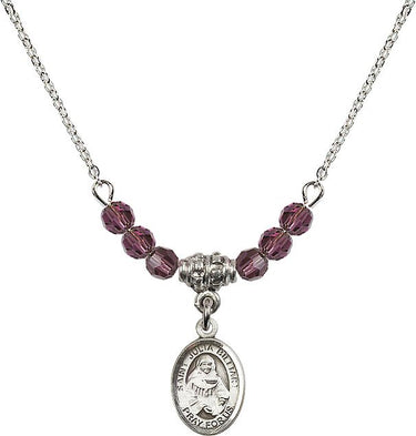 Saint Julia Billiart Birthstone Necklace | 1/2 inch | 4mm Beads