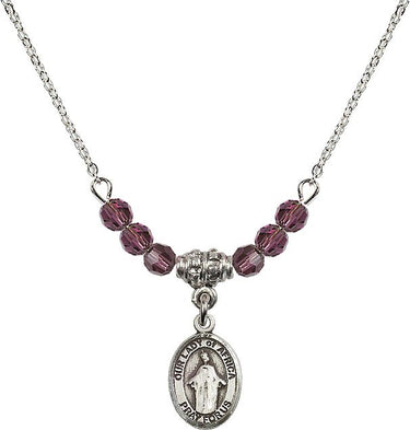 Our Lady of Africa Birthstone Necklace | 1/2 inch | 4mm Beads