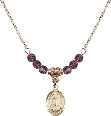 Saint Bruno Birthstone Necklace | 1/2 inch | 4mm Beads