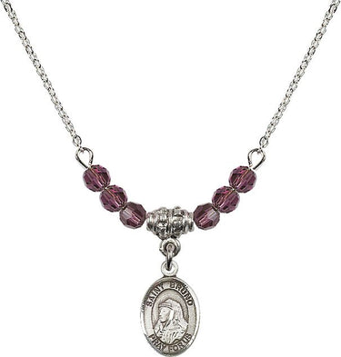 Saint Bruno Birthstone Necklace | 1/2 inch | 4mm Beads