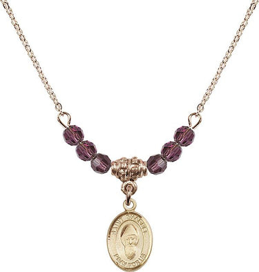 Saint Sharbel Birthstone Necklace | 1/2 inch | 4mm Beads