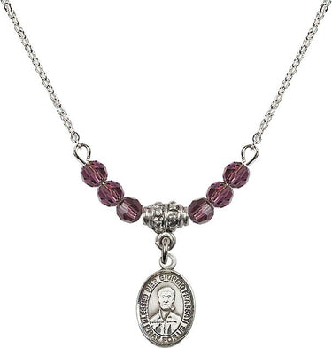 Blessed Pier Giorgio Frassati Birthstone Necklace | 1/2 inch