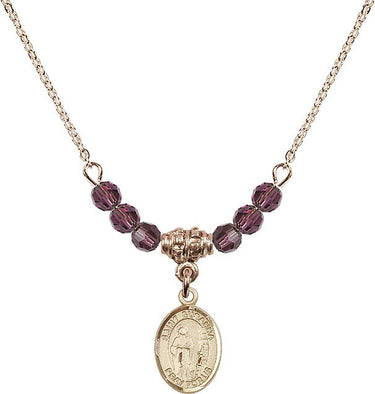 Saint Susanna Birthstone Necklace | 1/2 inch | 4mm Beads
