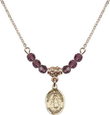 Blessed Karolina Kozkowna Birthstone Necklace | 1/2 inch