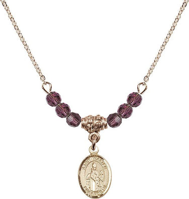 Saint Walter of Pontnoise Birthstone Necklace | 1/2 inch