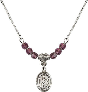 Saint Walter of Pontnoise Birthstone Necklace | 1/2 inch