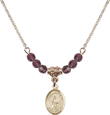Saint Deborah Birthstone Necklace | 1/2 inch | 4mm Beads