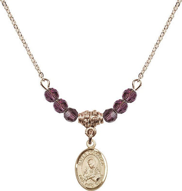 Mater Dolorosa Birthstone Necklace | 1/2 inch | 4mm Beads