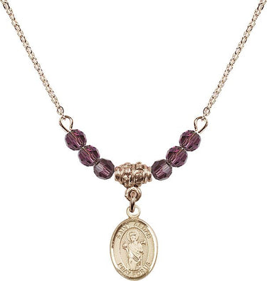 Saint Aedan of Ferns Birthstone Necklace | 1/2 inch | 4mm Beads