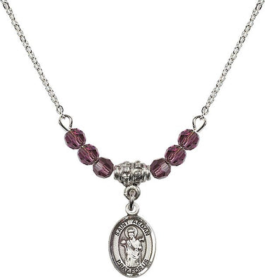 Saint Aedan of Ferns Birthstone Necklace | 1/2 inch | 4mm Beads
