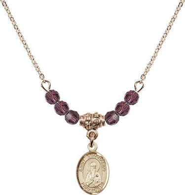 Saint Athanasius Birthstone Necklace | 1/2 inch | 4mm Beads