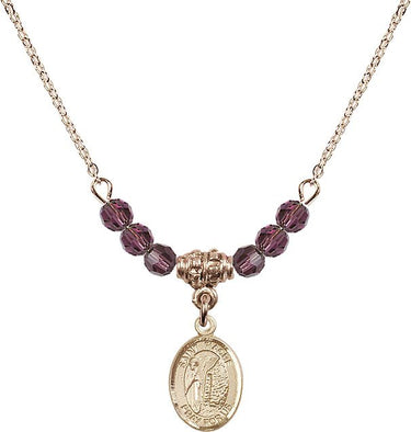 Saint Fiacre Birthstone Necklace | 1/2 inch | 4mm Beads