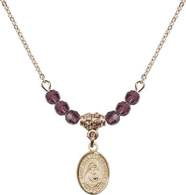 Saint Bede the Venerable Birthstone Necklace | 1/2 inch | 4mm Beads