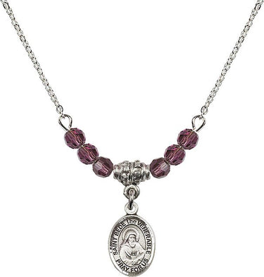 Saint Bede the Venerable Birthstone Necklace | 1/2 inch | 4mm Beads