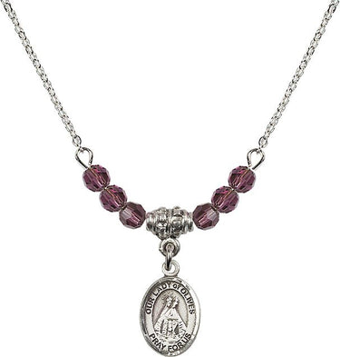 Our Lady of Olives Birthstone Necklace | 1/2 inch | 4mm Beads