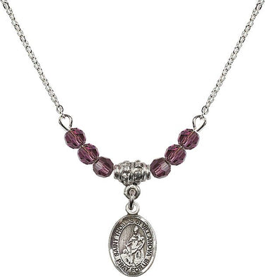 Saint Thomas of Villanova Birthstone Necklace | 1/2 inch | 4mm Beads