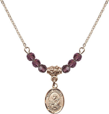 Saint Meinrad of Einsiedeln Birthstone Necklace | 1/2 inch