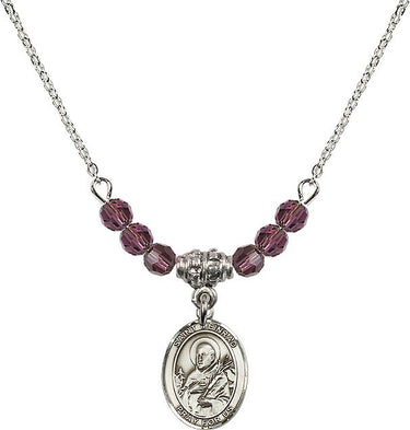 Saint Meinrad of Einsiedeln Birthstone Necklace | 1/2 inch