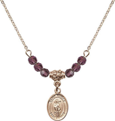 Saint Ronan Birthstone Necklace | 1/2 inch | 4mm Beads