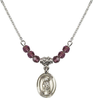 Saint Ronan Birthstone Necklace | 1/2 inch | 4mm Beads