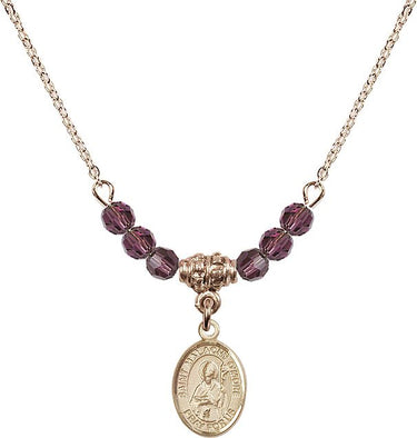 Saint Malachy O'More Birthstone Necklace | 1/2 inch | 4mm Beads