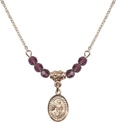 Saint Anthony of Egypt Birthstone Necklace | 1/2 inch | 4mm Beads