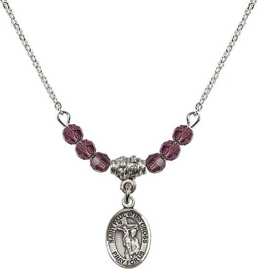 Cross Birthstone Necklace | Saint Paul of the Cross | 1/2 inch