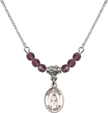 Saint Odilia Birthstone Necklace | 1/2 inch | 4mm Beads